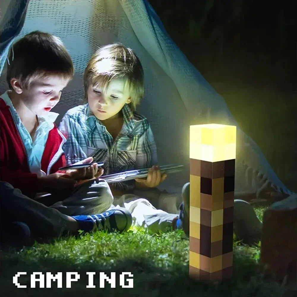 MineCraft Torch Lamp - Night Light / Bedside Lamp